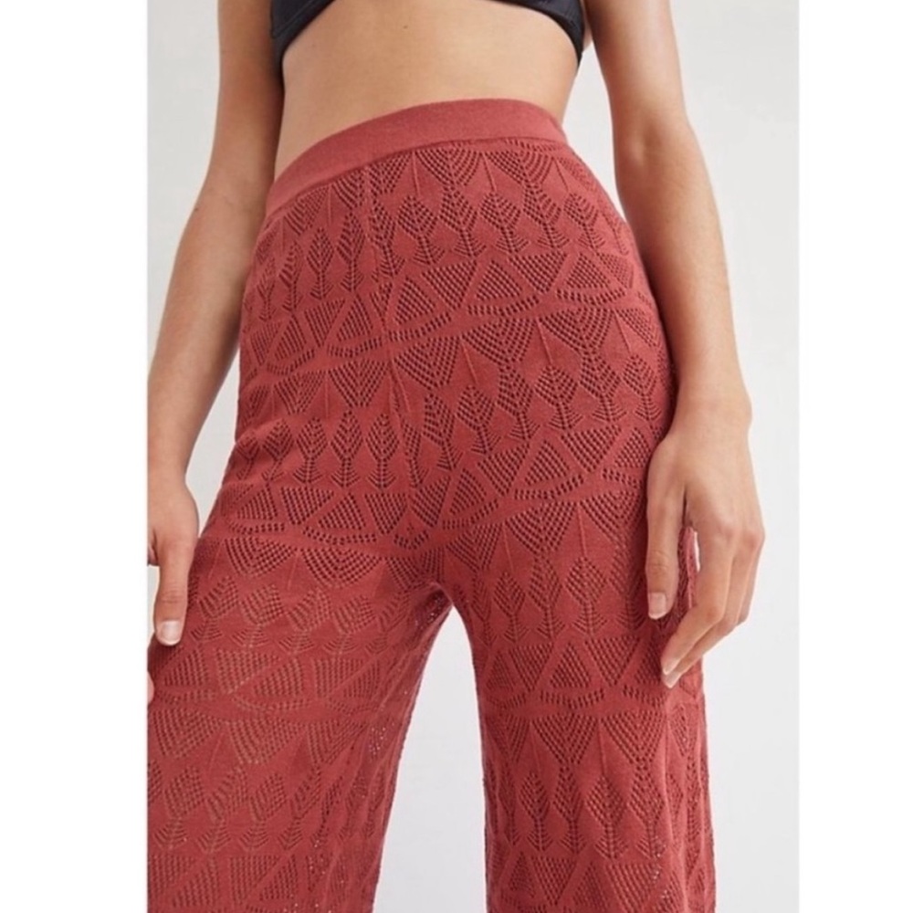 NWT Flat White Anthropologie Pointelle Sweater Pants - Picture 4 of 6